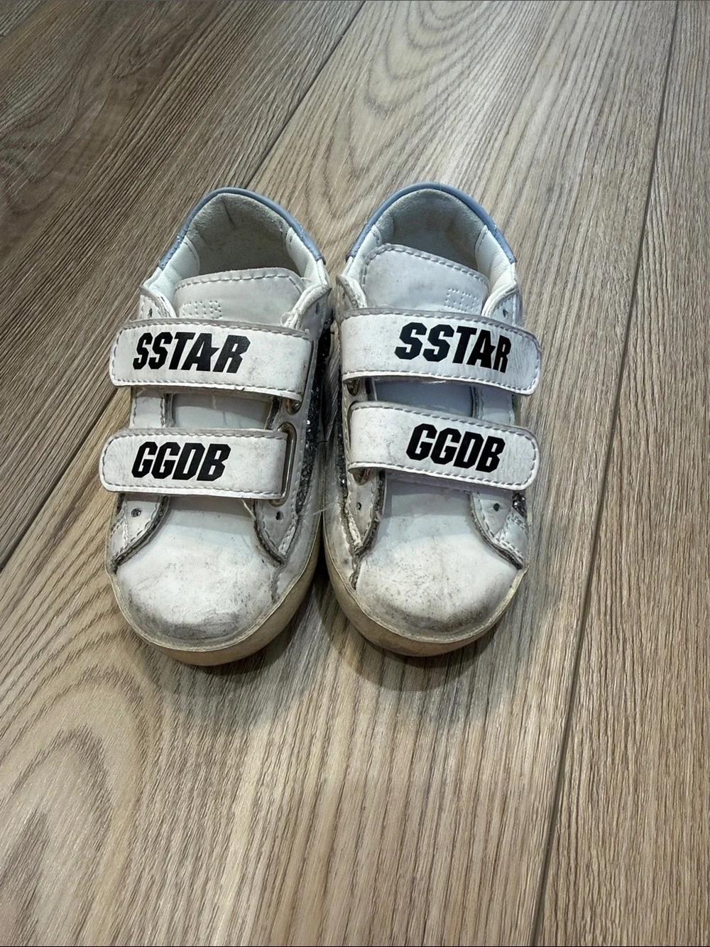 Golden Goose Kids White Sneakers with Glitter Star